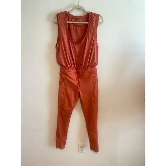 FP Free People Movement Jumpsuit "Off to the Races" in Apricot MEDIUM - Picture 4 of 7